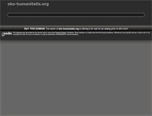 Tablet Screenshot of eko-humanitatis.org